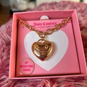 Juicy Couture Gold Heart Charm Necklace